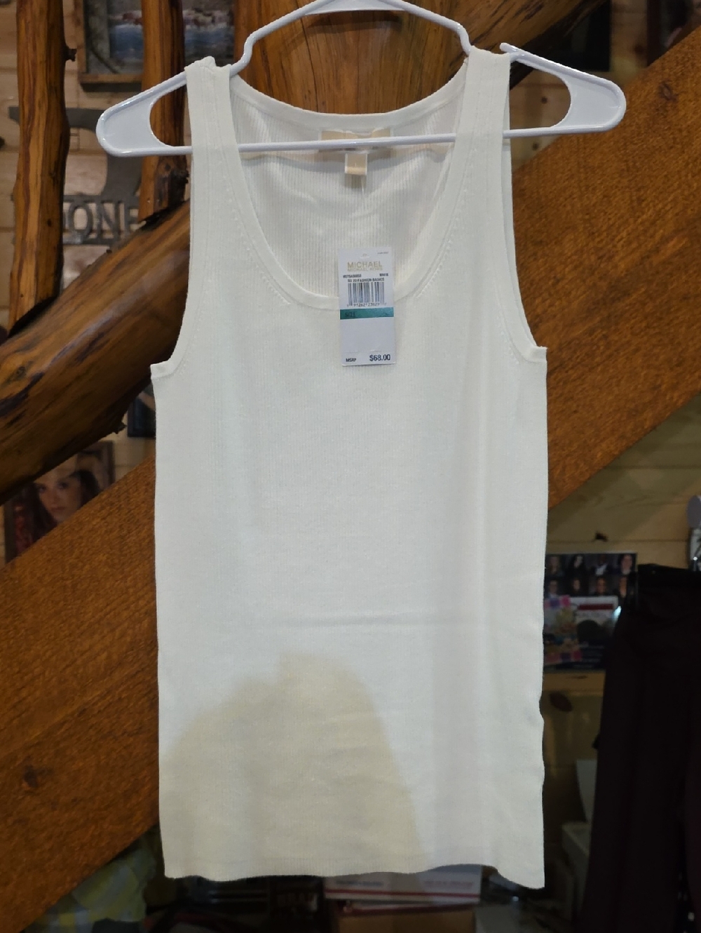 Michael Kors NWT White Ribbed Tank Top
